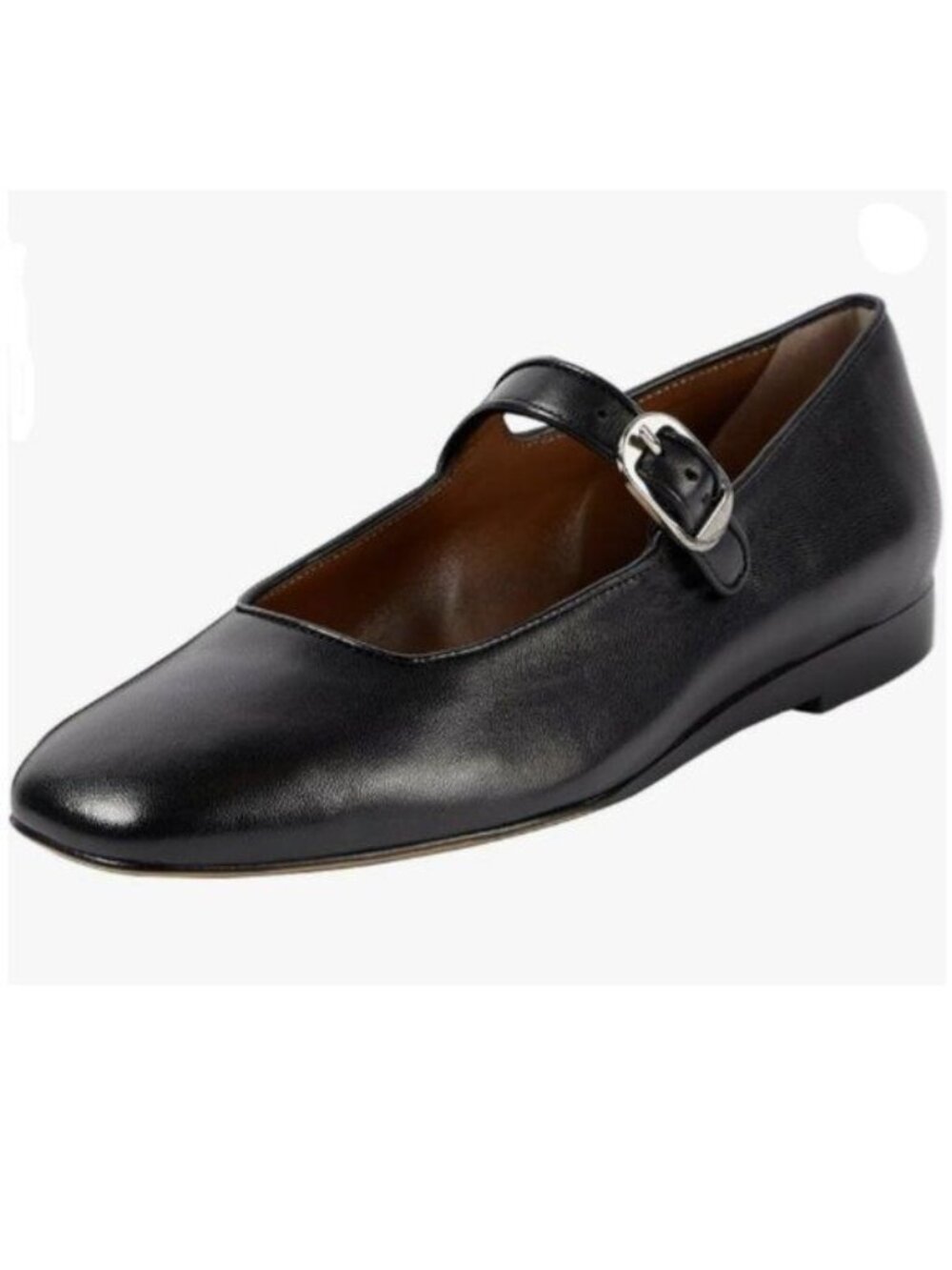Pazzion Women's Closed Round Toe Mary Janes Strap Buckled Ballet Flats Black